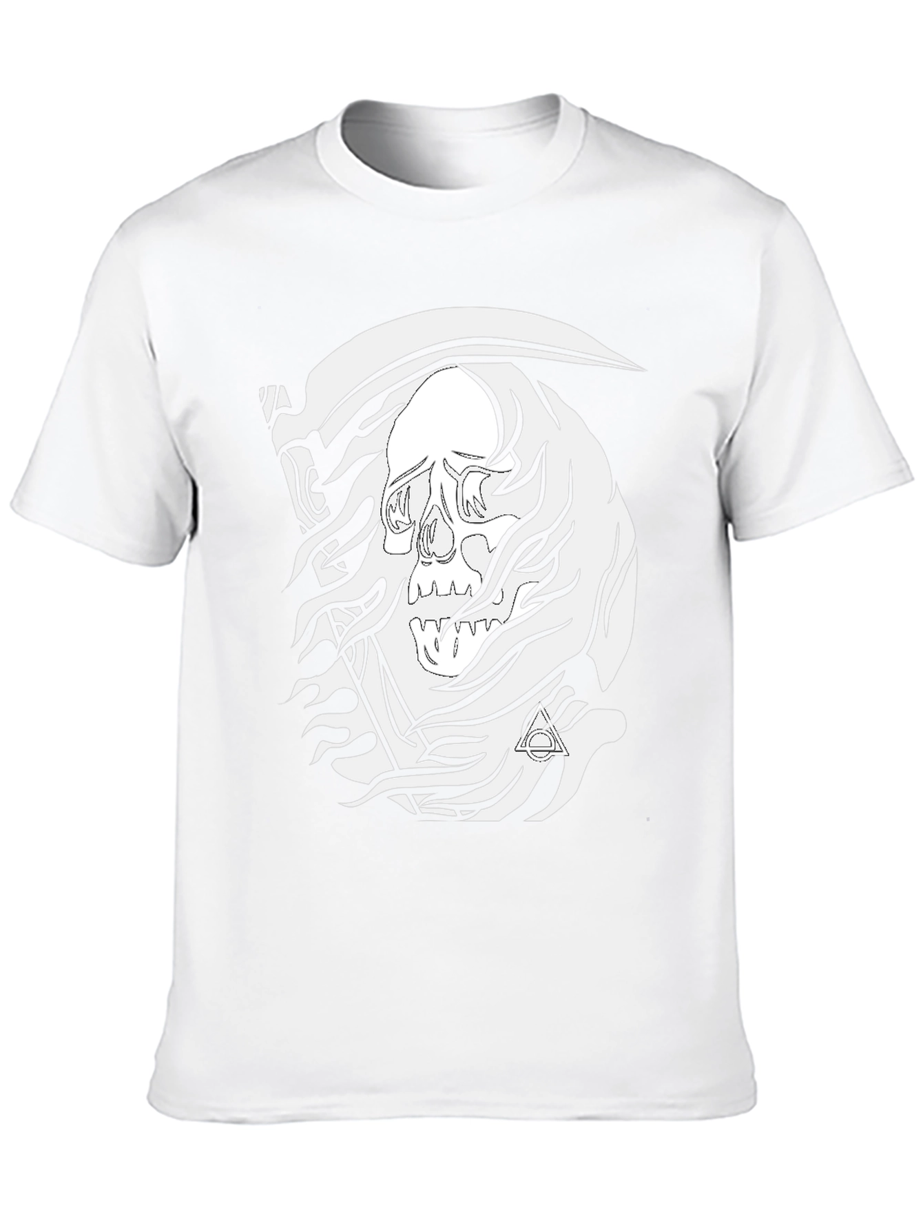 Grim Reaper Skull Graphic Tee - Black