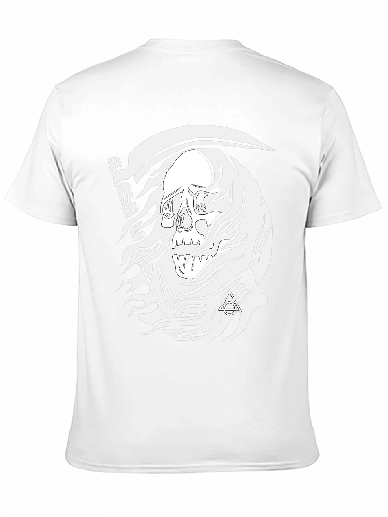 Grim Reaper Skull Graphic Tee - Black