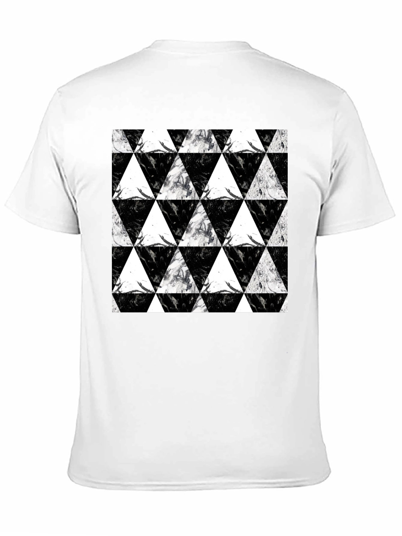 Black Triangle Pattern Graphic Tee