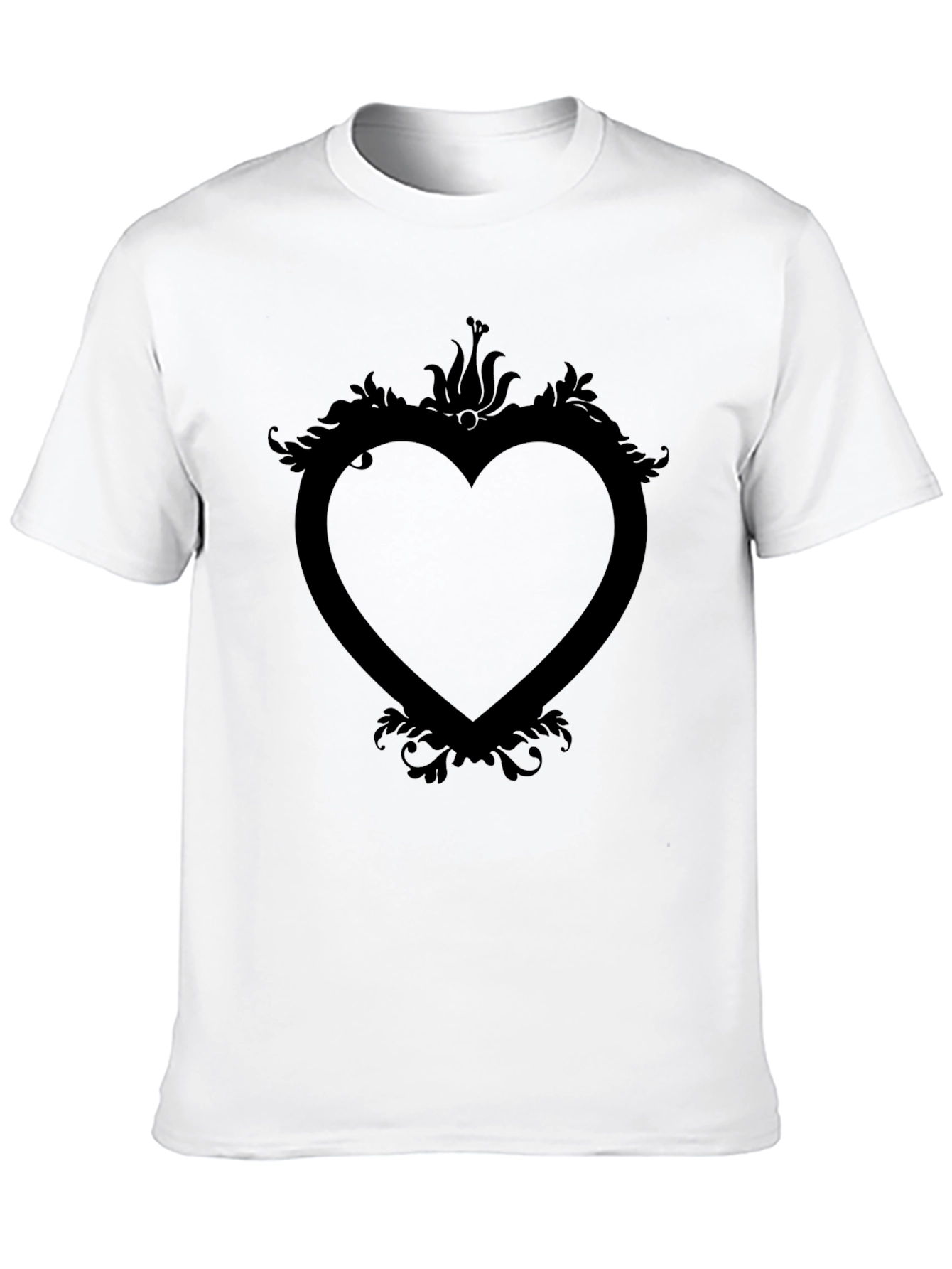 Heart Frame Graphic Tee - Modern Style