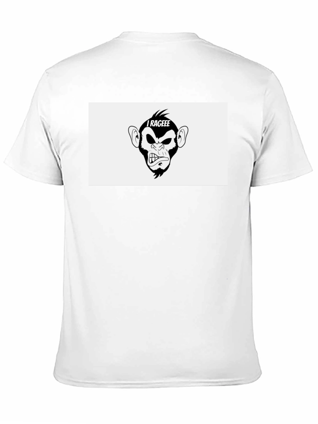 I Rageee Monkey Graphic Black T-Shirt