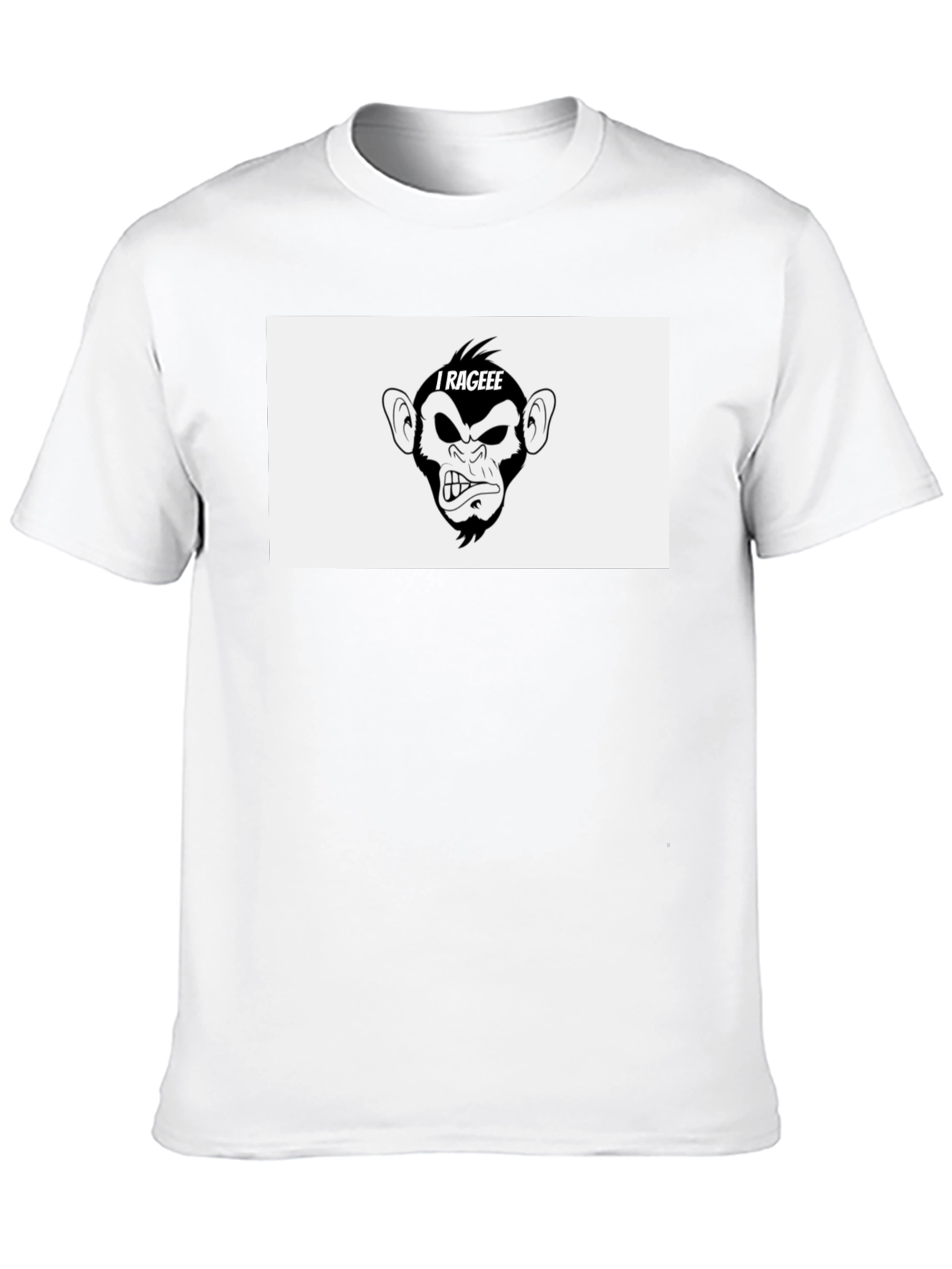 I Rageee Monkey Graphic Black T-Shirt