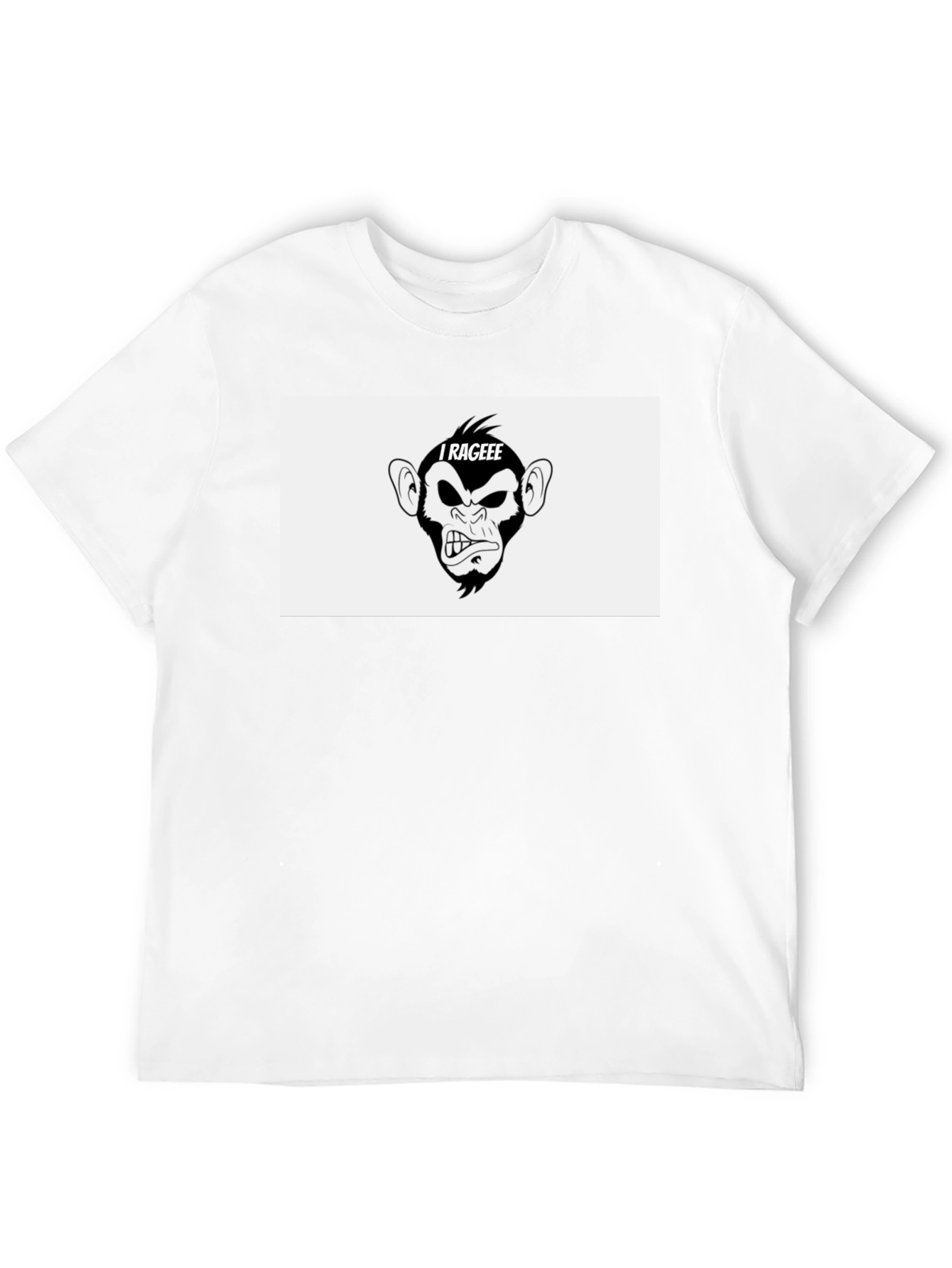 I Rageee Monkey Graphic Black T-Shirt