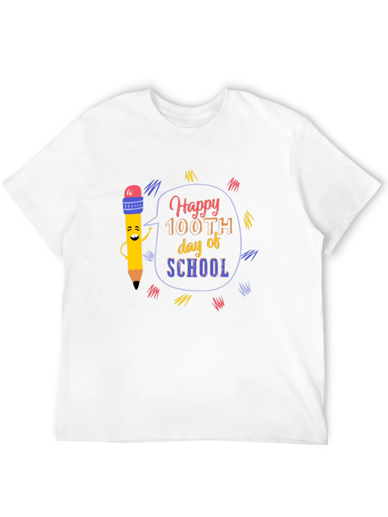Happy 100th Day of School Black T-Shirt