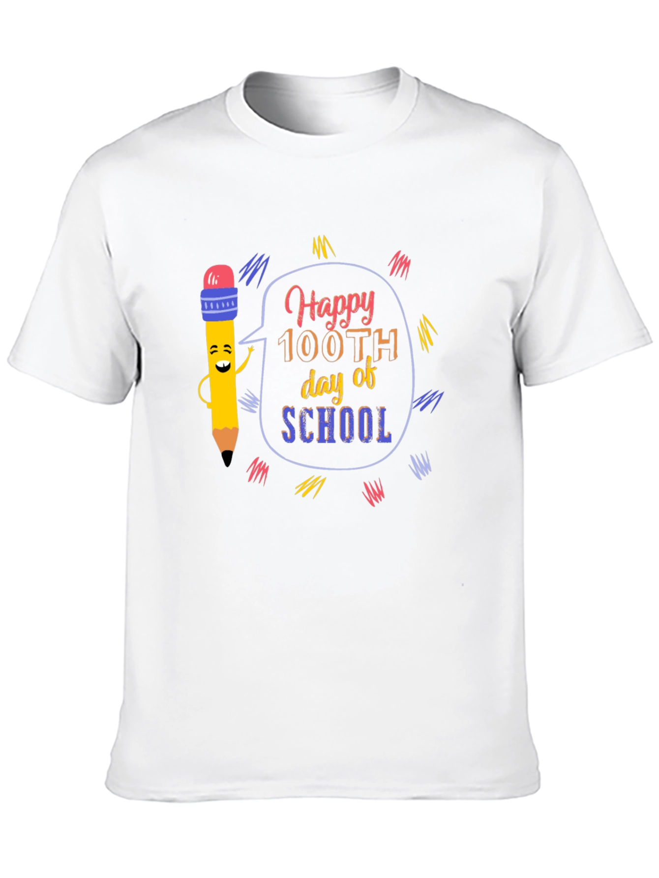 Happy 100th Day of School Black T-Shirt