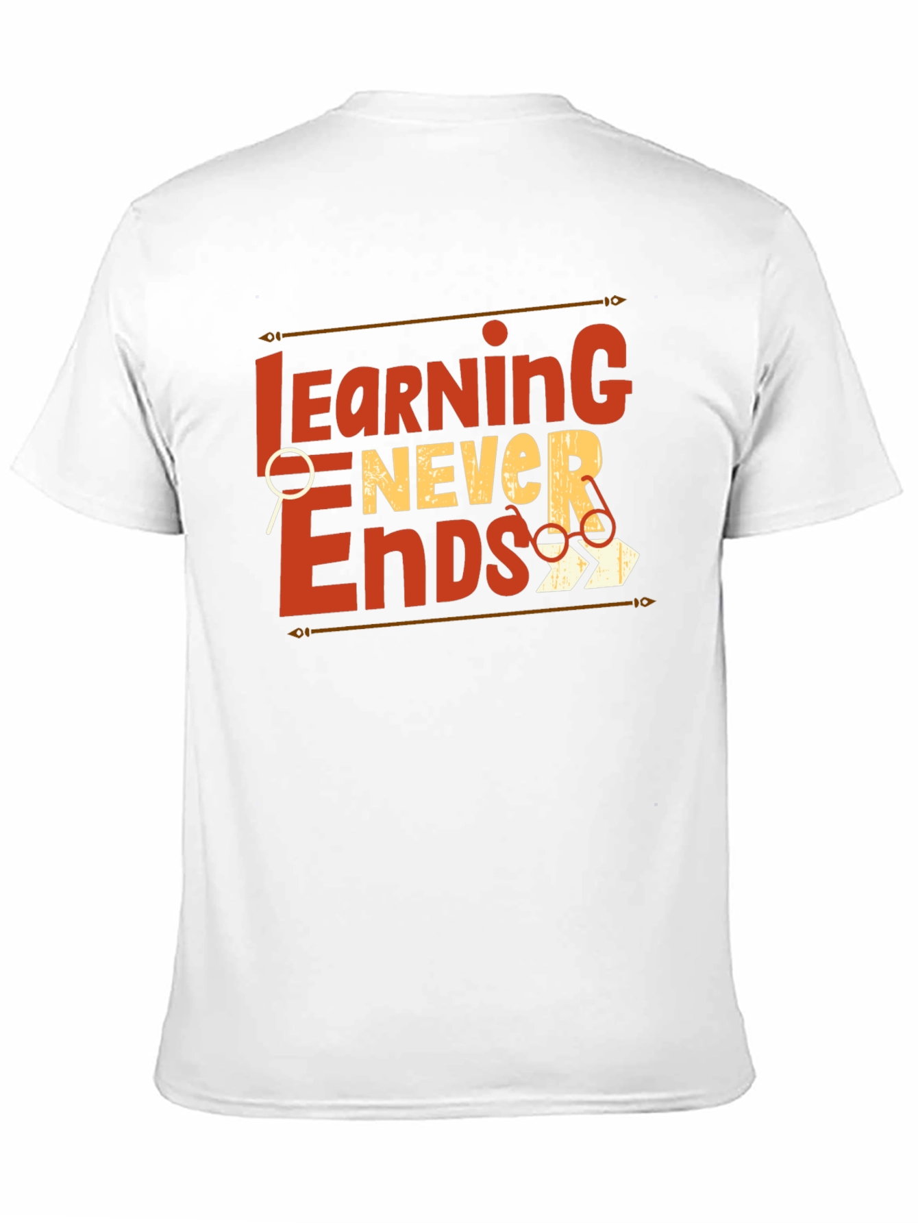 Learning Never Ends Graphic T-Shirt