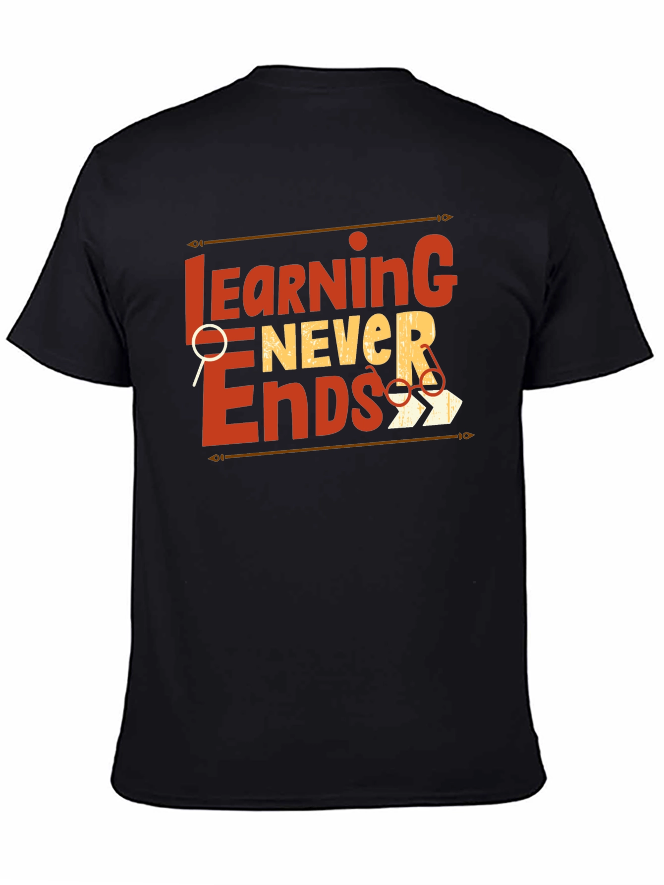 Learning Never Ends Graphic T-Shirt