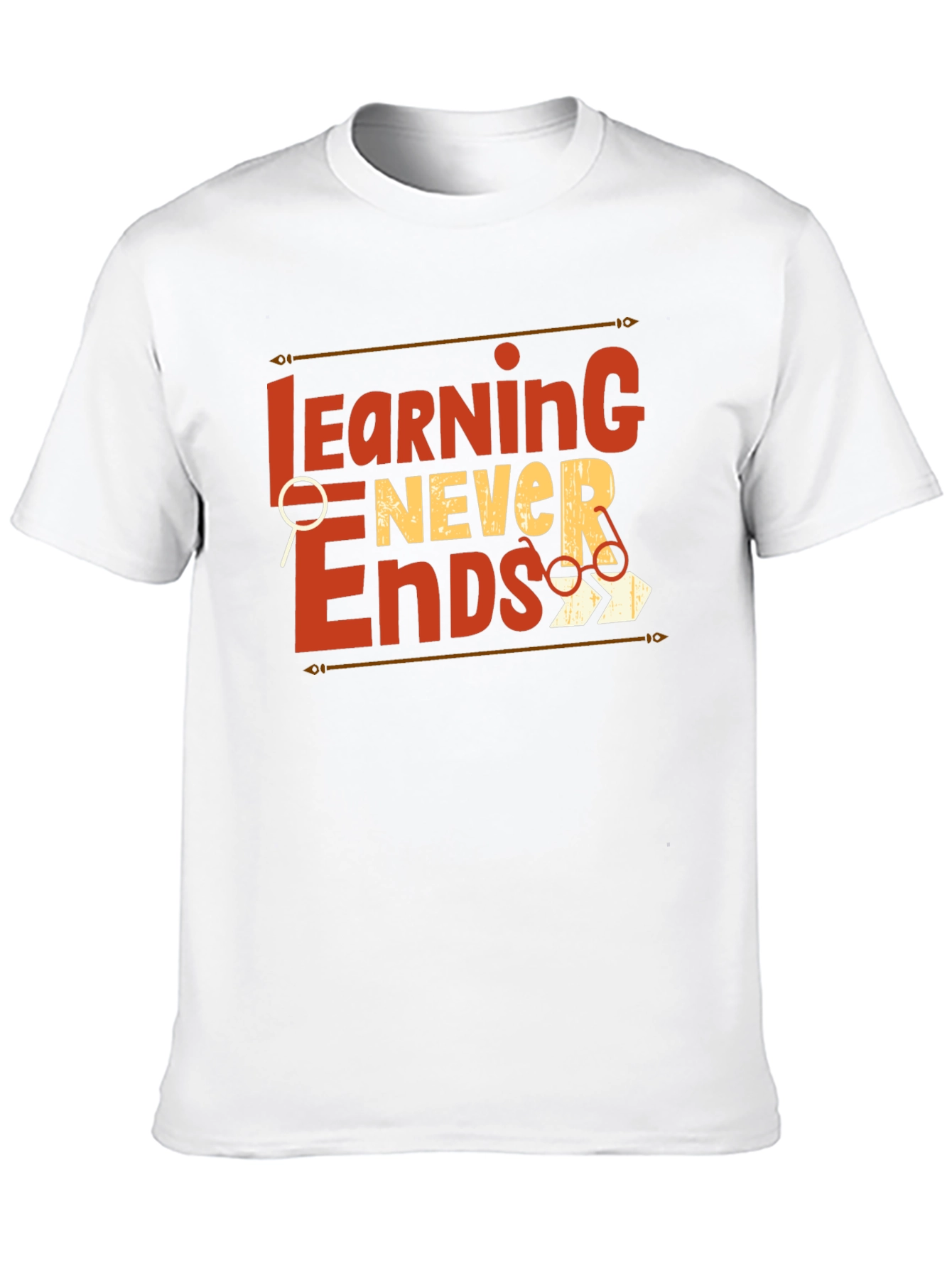Learning Never Ends Graphic T-Shirt