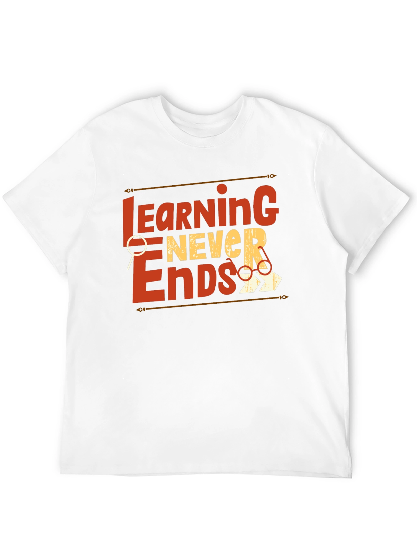 Learning Never Ends Graphic T-Shirt