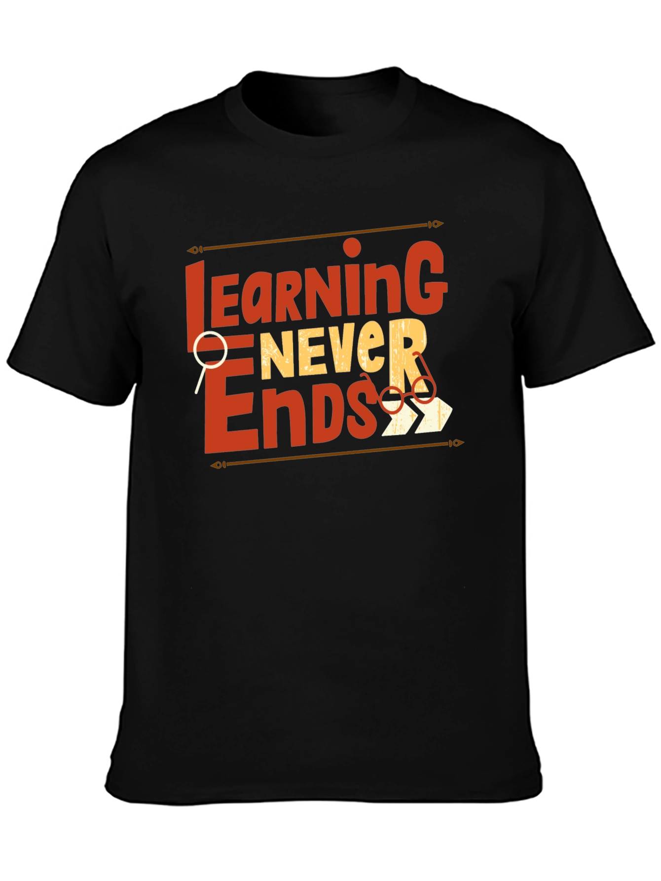 Learning Never Ends Graphic T-Shirt
