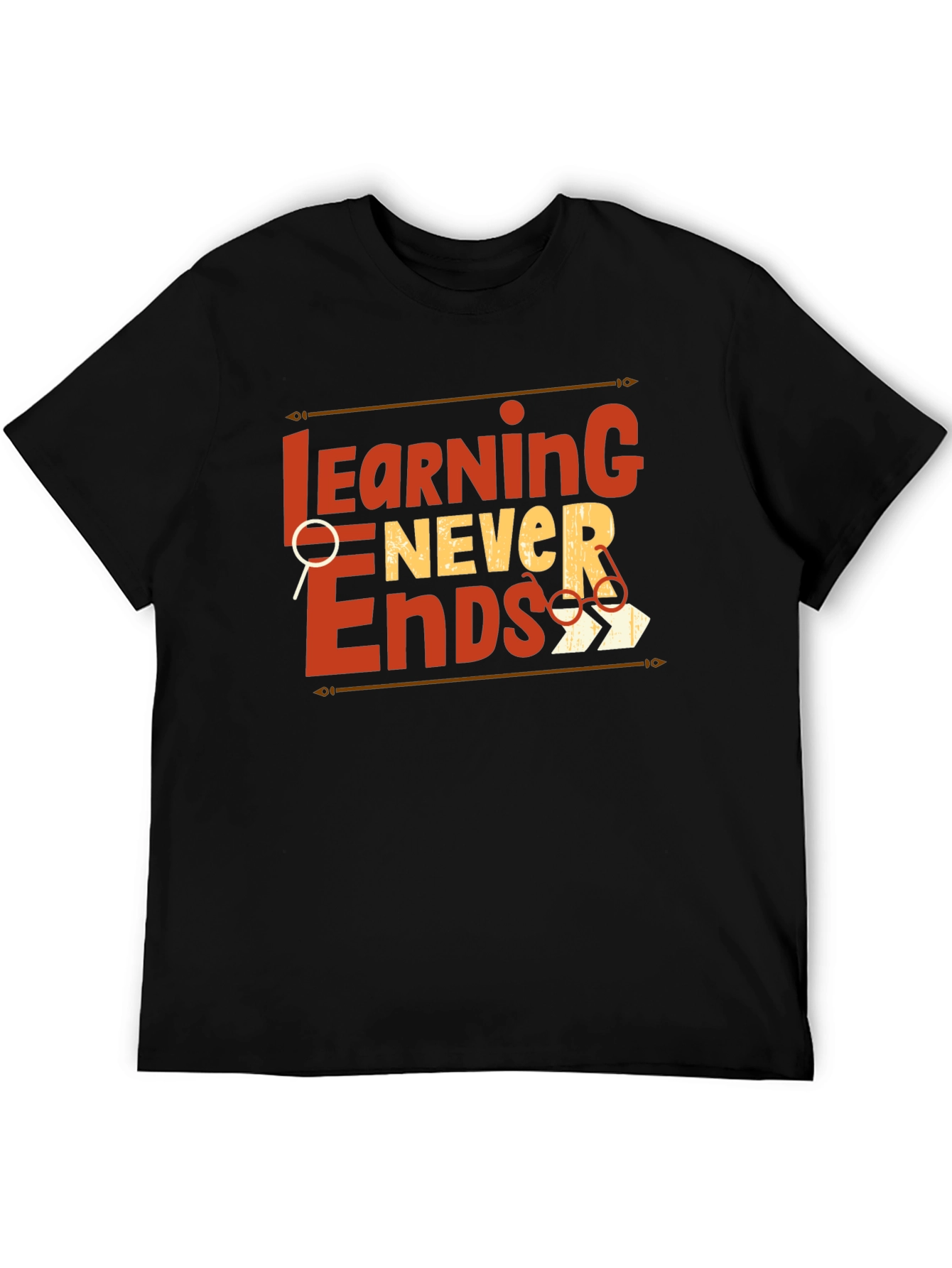 Learning Never Ends Graphic T-Shirt