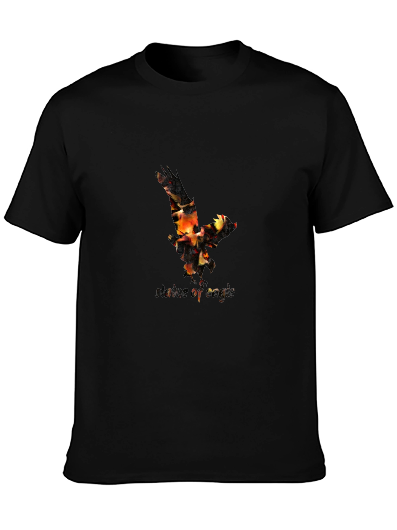 Eagle Fire Graphic Black T-Shirt