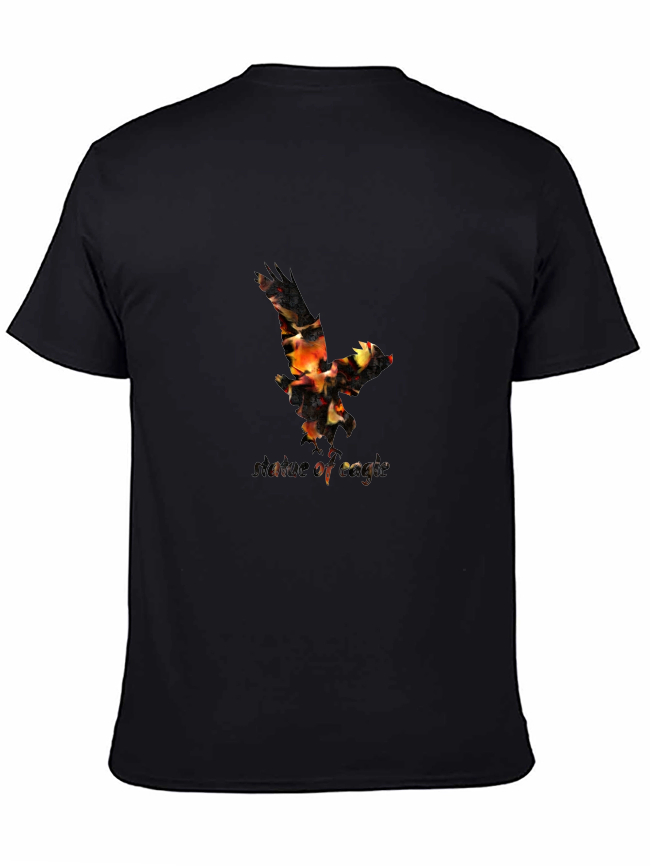 Eagle Fire Graphic Black T-Shirt