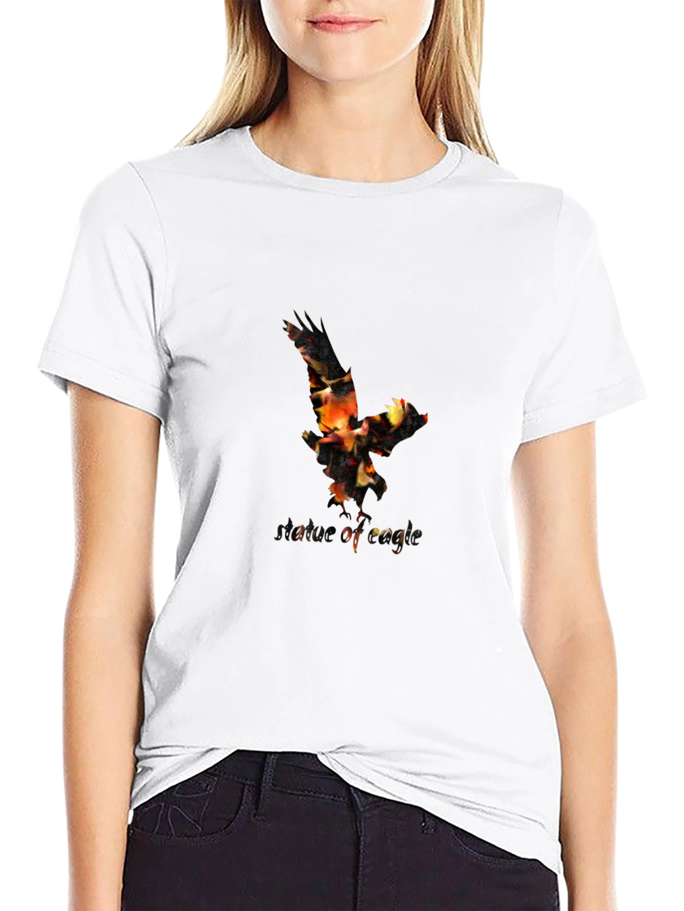 Eagle Fire Graphic Black T-Shirt
