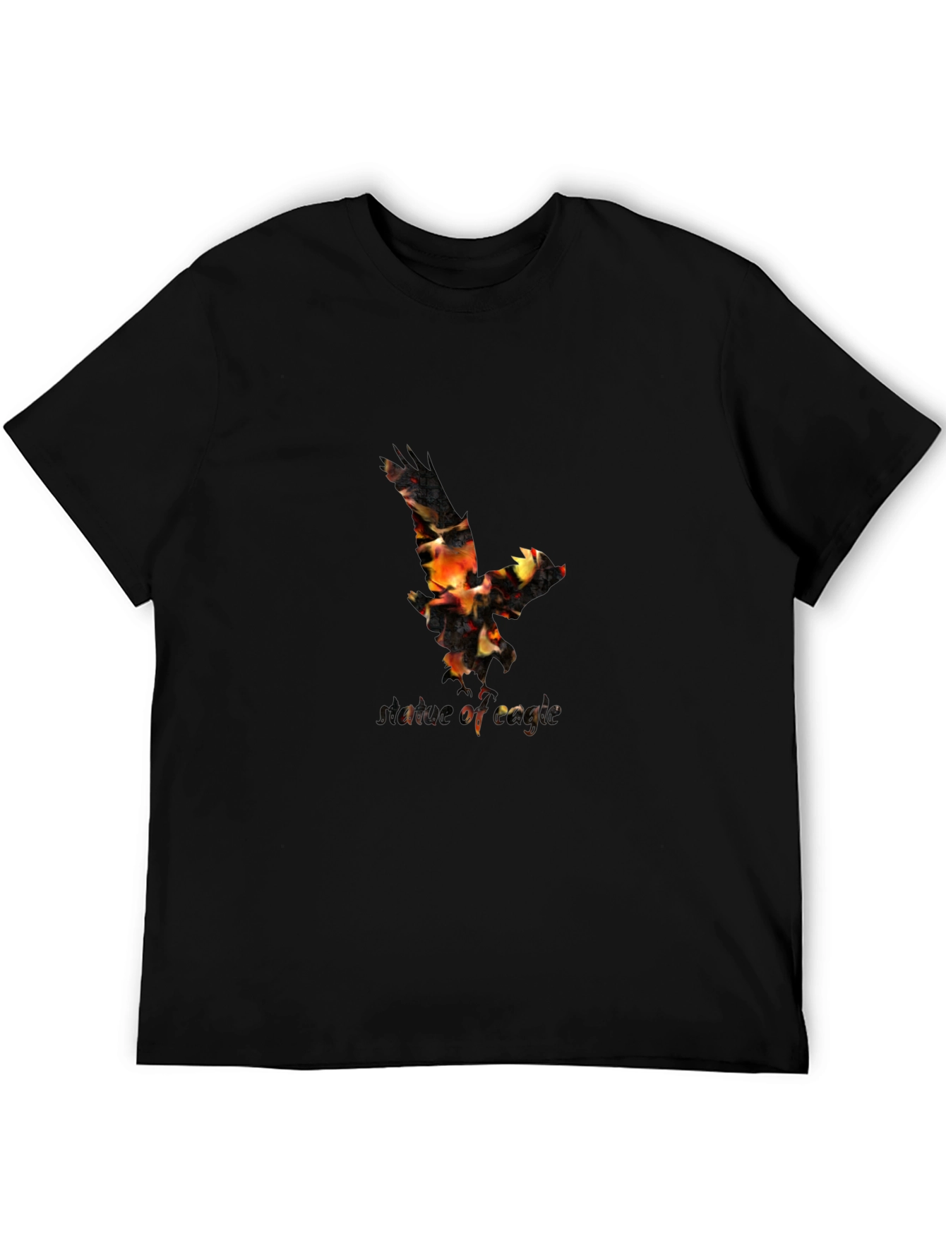 Eagle Fire Graphic Black T-Shirt