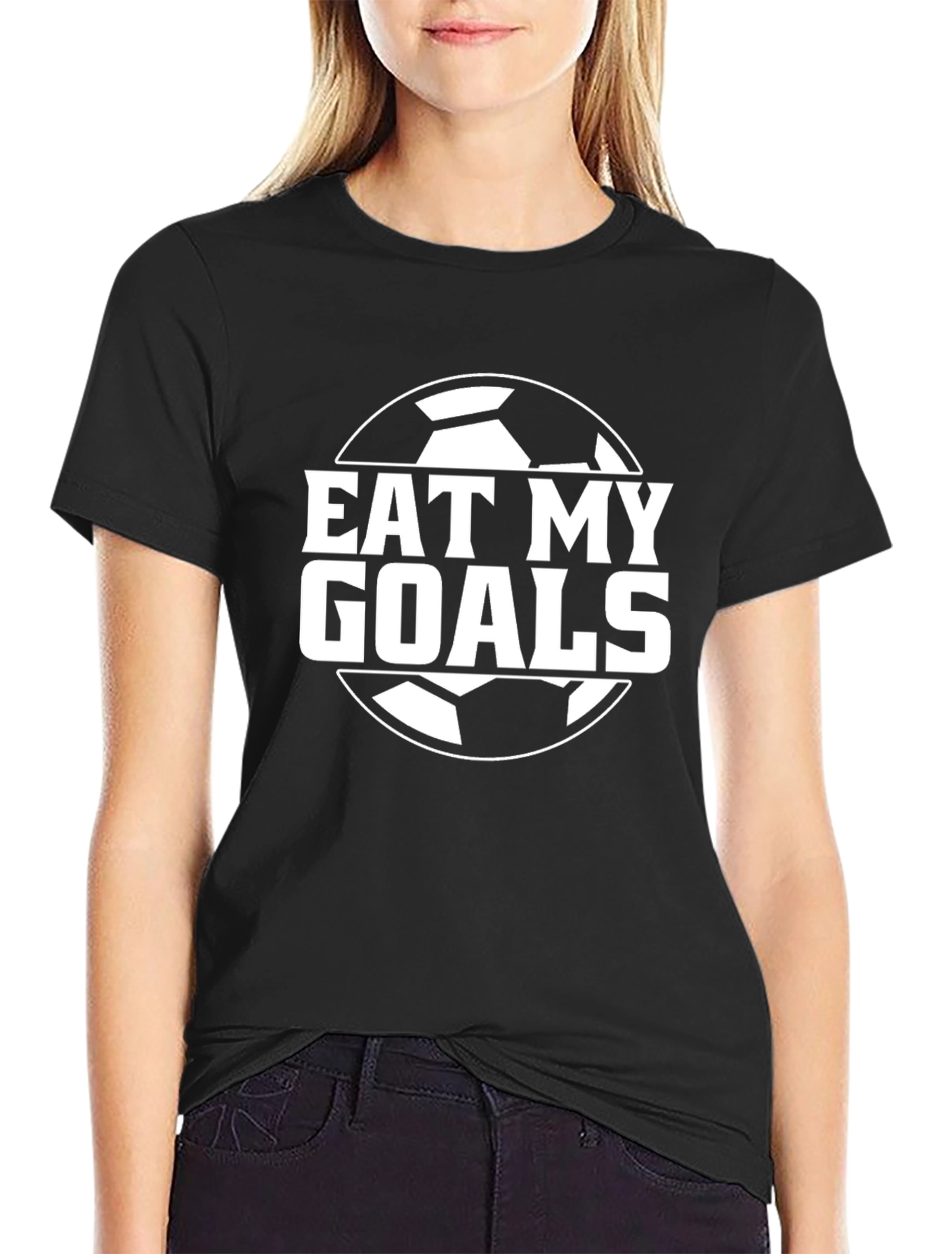 Eat My Goals Soccer T-Shirt - Black Graphic Tee