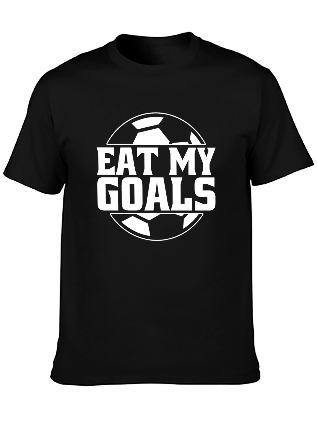 Eat My Goals Soccer T-Shirt - Black Graphic Tee
