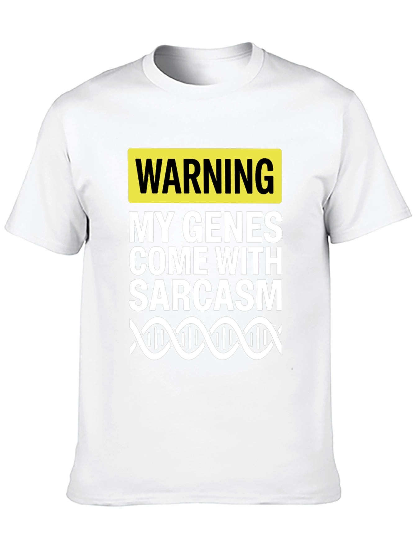 Warning Sarcasm Genes T-Shirt - Humorous Novelty Tee