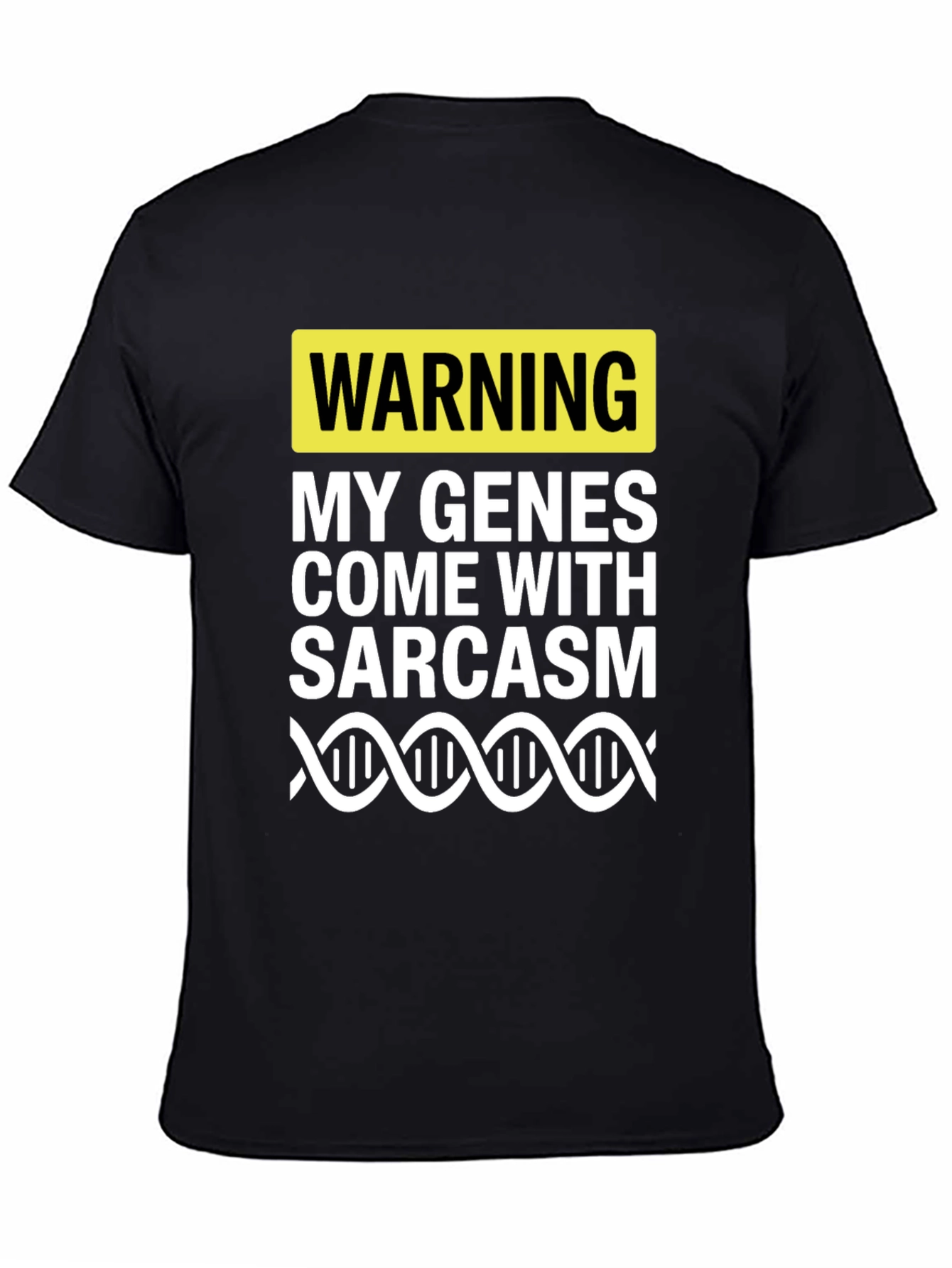 Warning Sarcasm Genes T-Shirt - Humorous Novelty Tee