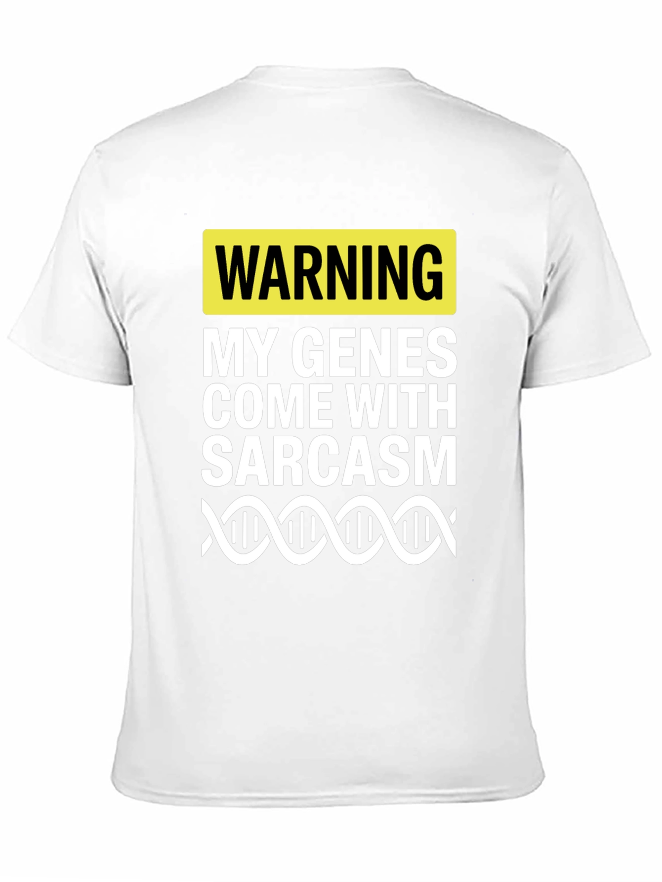 Warning Sarcasm Genes T-Shirt - Humorous Novelty Tee