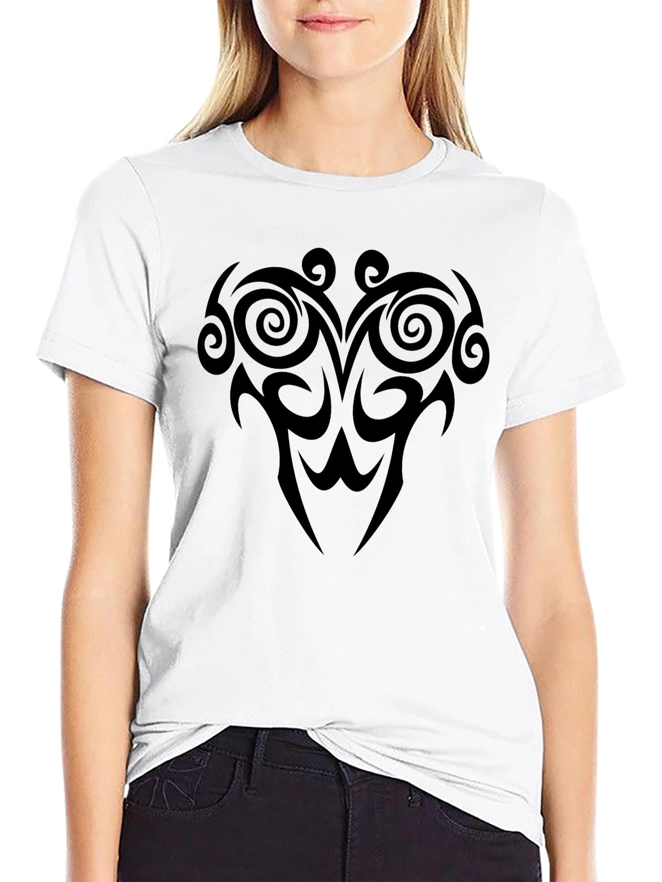 Tribal Tattoo Graphic Black T-Shirt