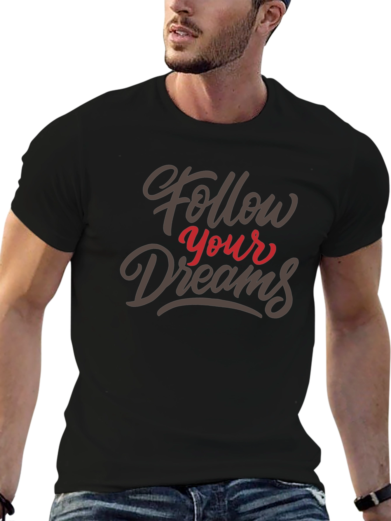 Follow Your Dreams Graphic Tee - Black