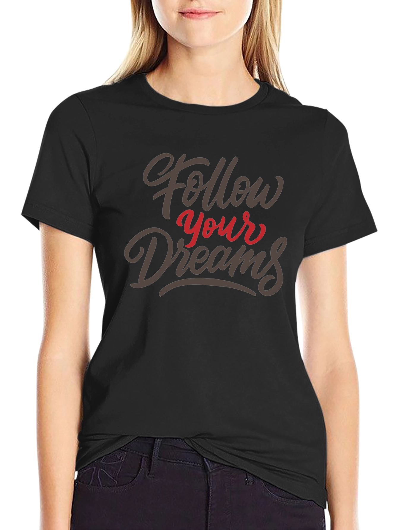 Follow Your Dreams Graphic Tee - Black
