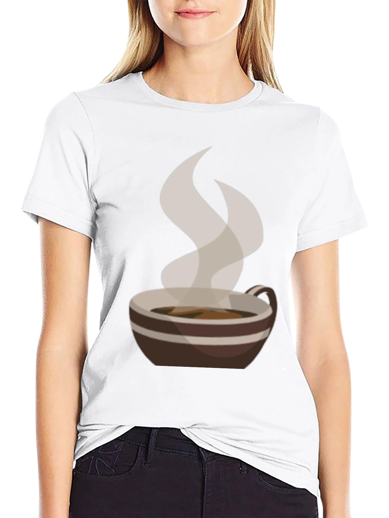 Coffee Cup Graphic Tee - Casual Style