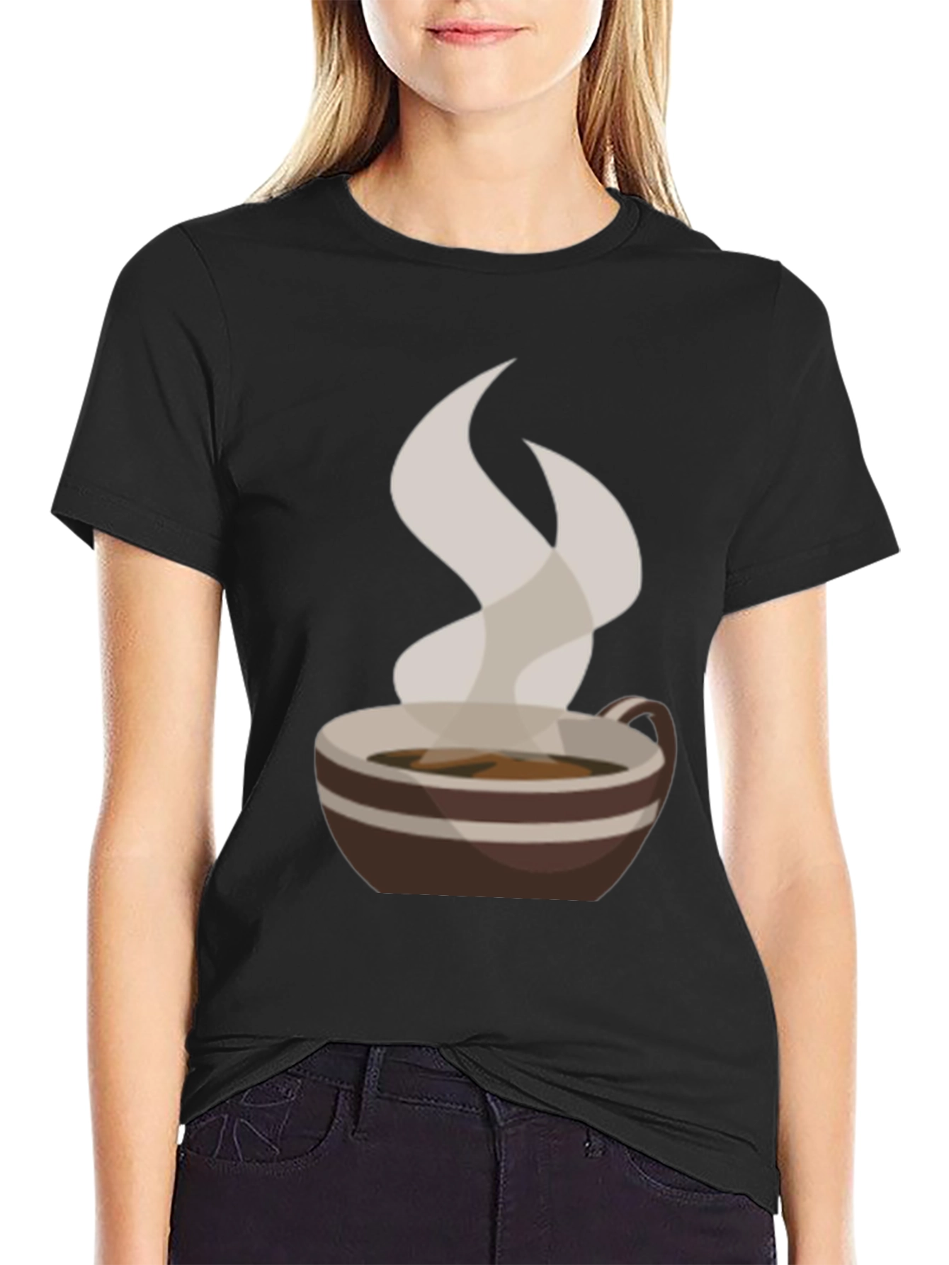 Coffee Cup Graphic Tee - Casual Style