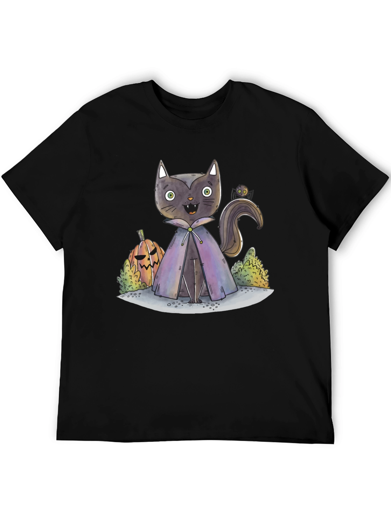 Halloween Cat Vampire T-Shirt - Spooky Season Apparel