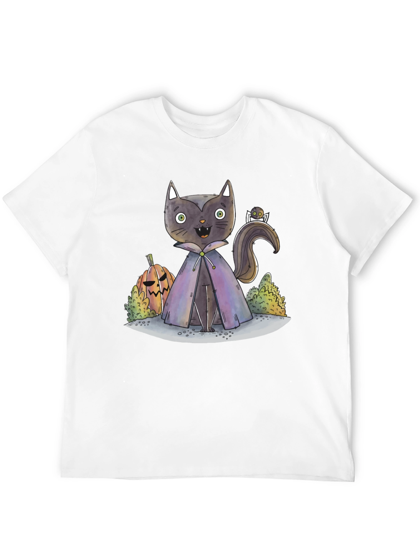 Halloween Cat Vampire T-Shirt - Spooky Season Apparel