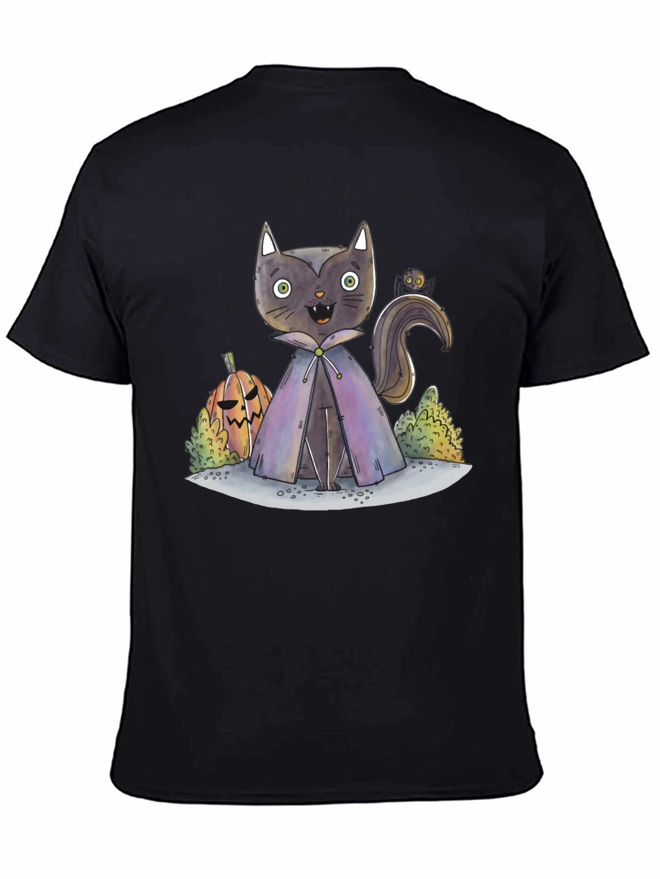 Halloween Cat Vampire T-Shirt - Spooky Season Apparel