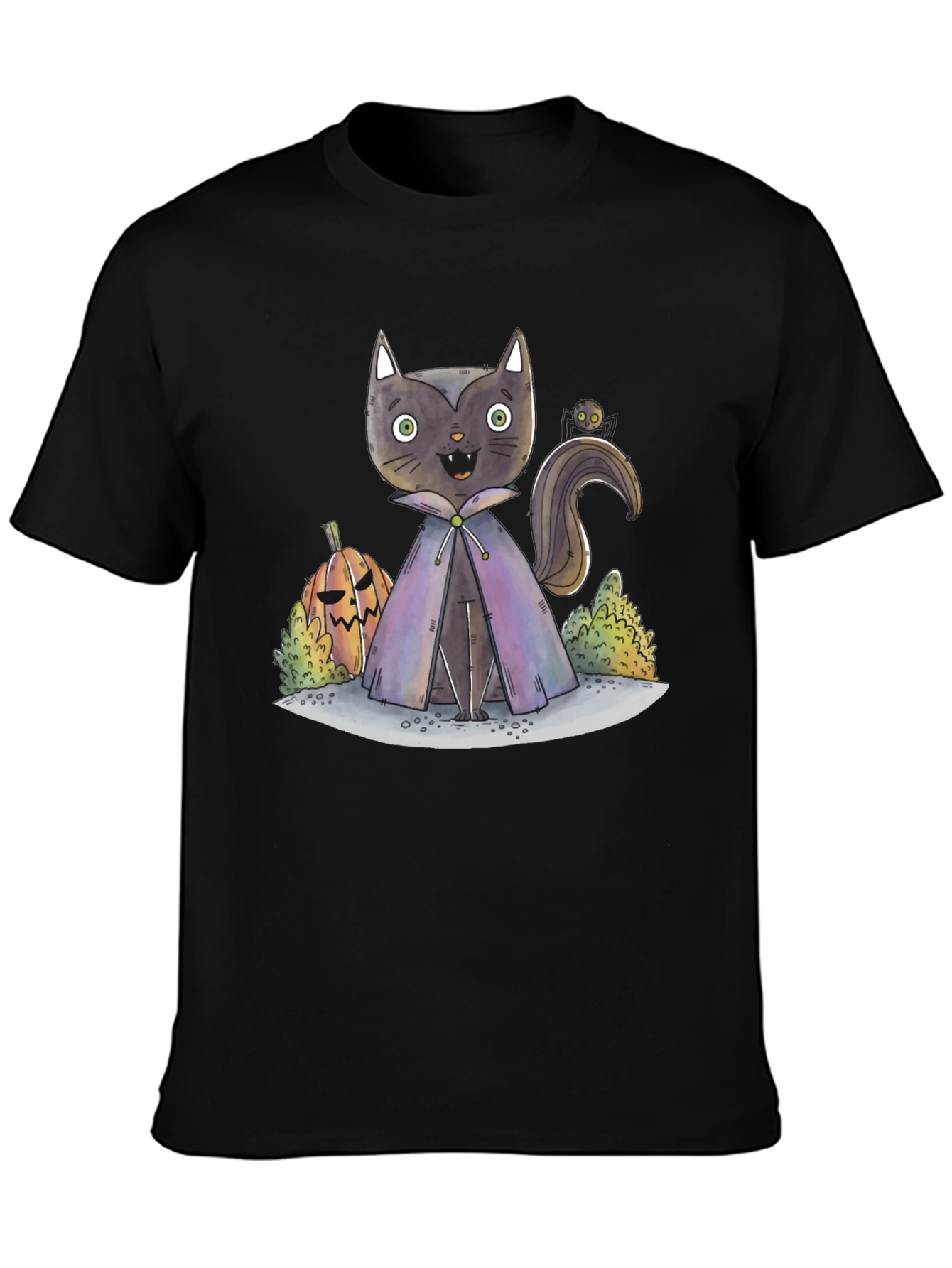 Halloween Cat Vampire T-Shirt - Spooky Season Apparel