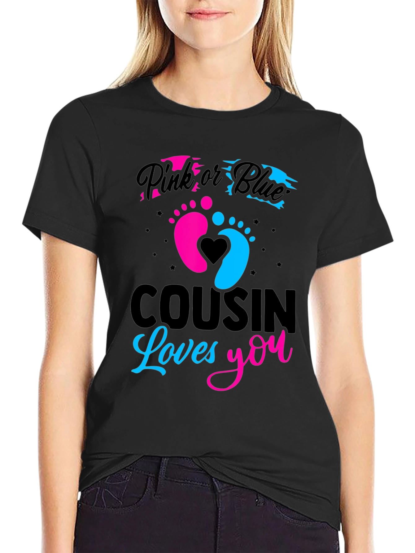 Pink or Blue Cousin Loves You T-Shirt