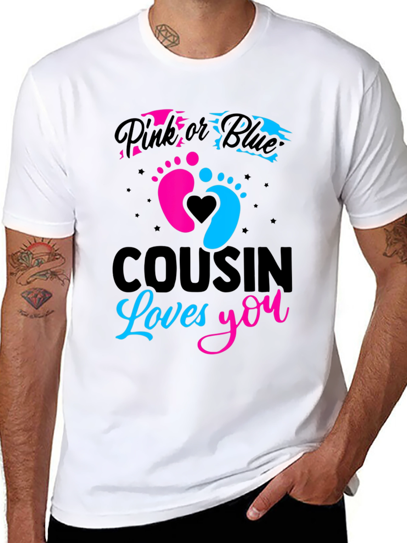 Pink or Blue Cousin Loves You T-Shirt