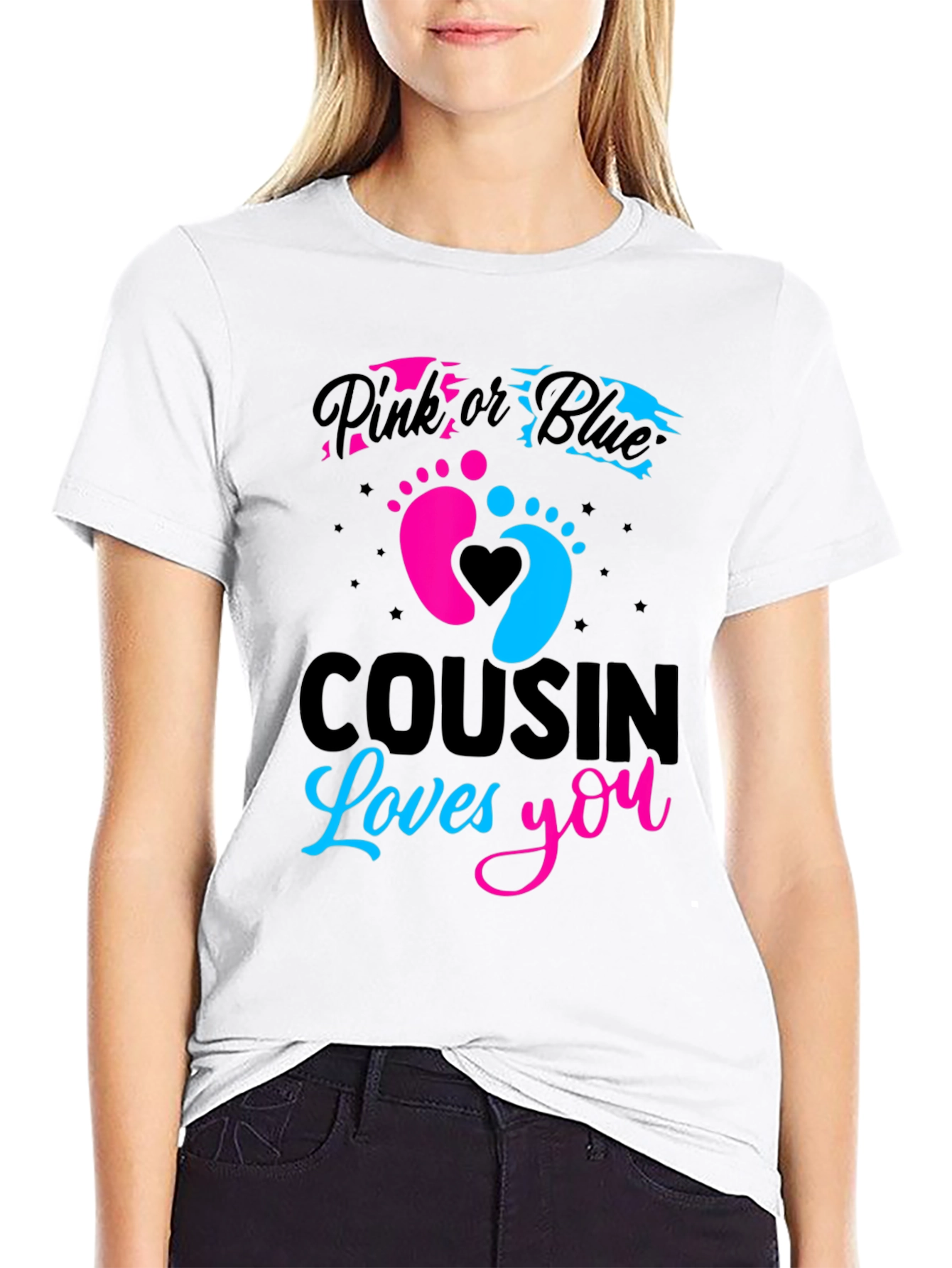 Pink or Blue Cousin Loves You T-Shirt