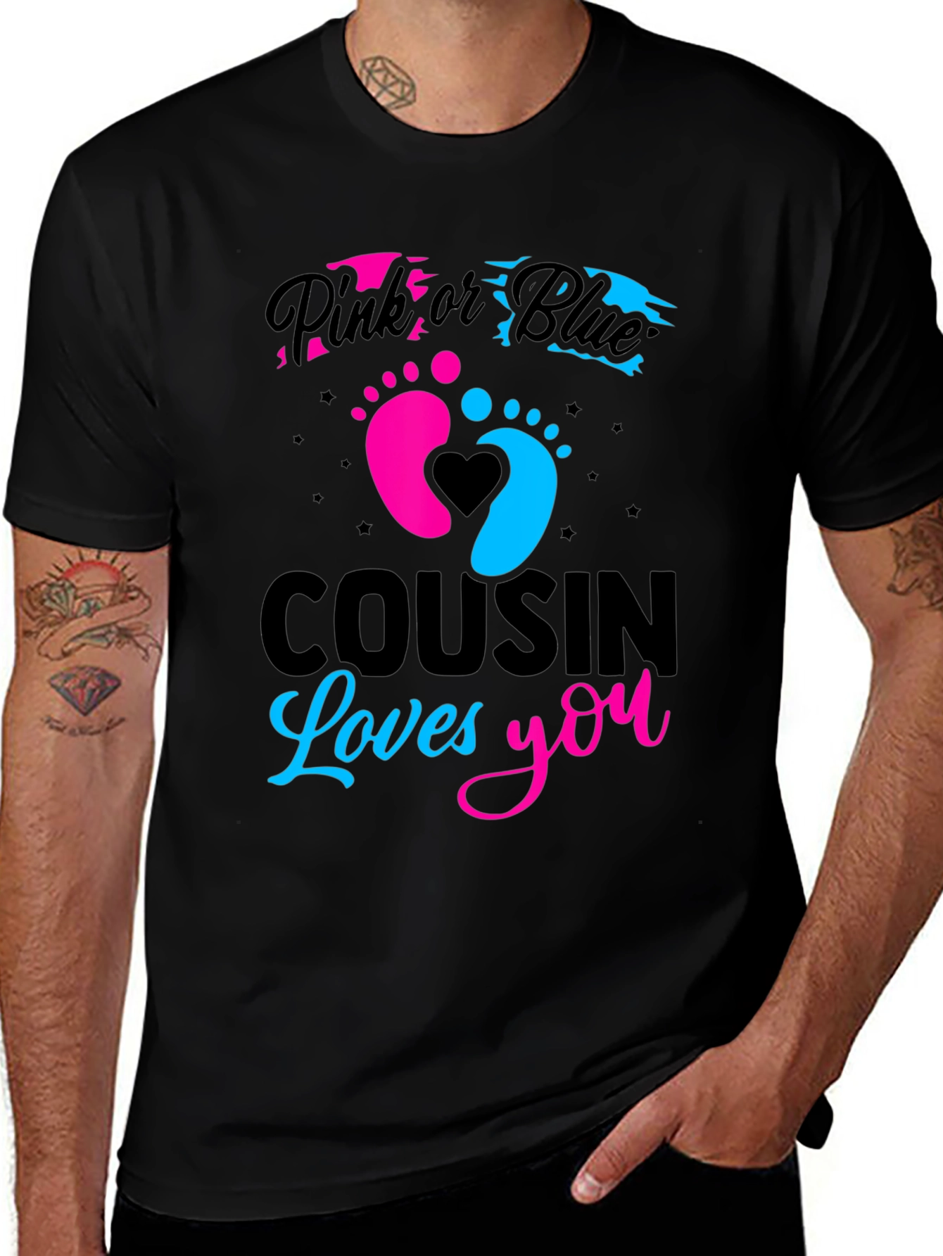 Pink or Blue Cousin Loves You T-Shirt