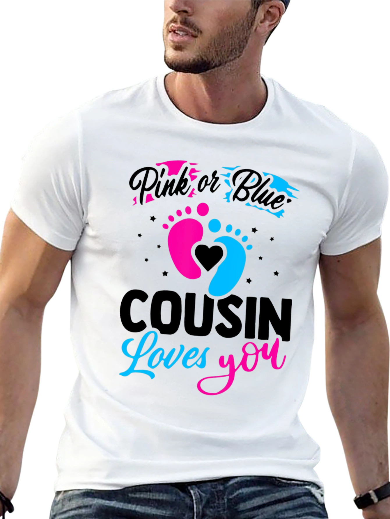 Pink or Blue Cousin Loves You T-Shirt
