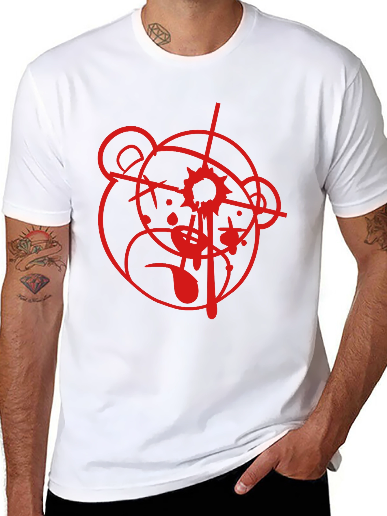 Graphic Bear Target Black T-Shirt