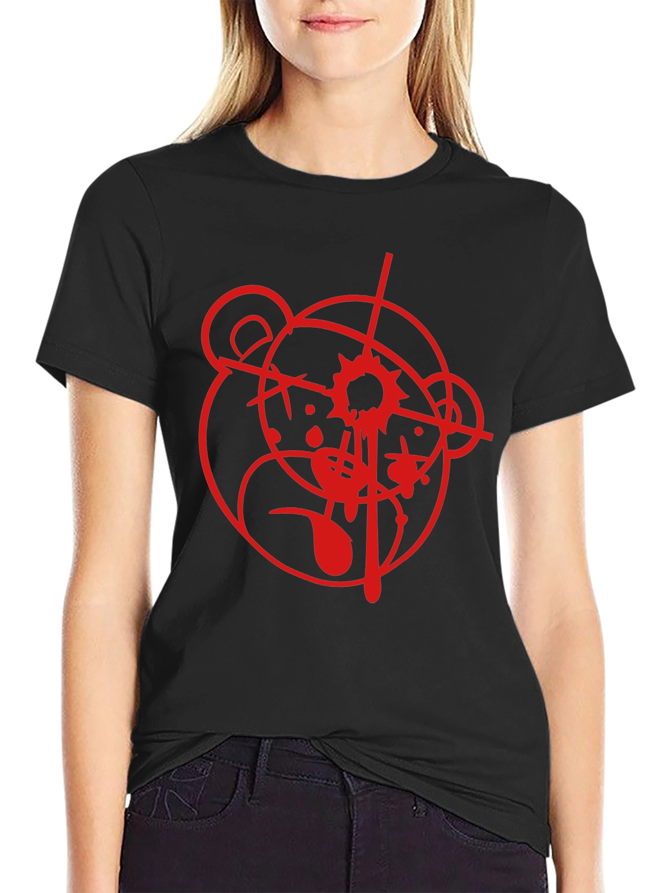Graphic Bear Target Black T-Shirt