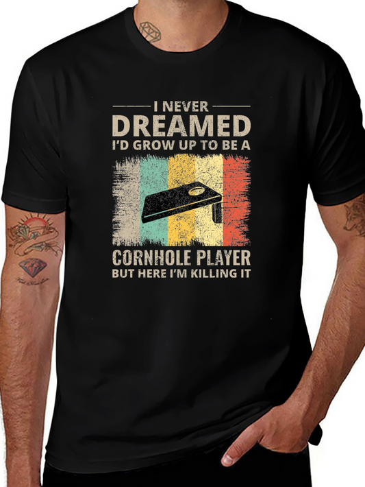 Funny Cornhole Player Graphic T-Shirt