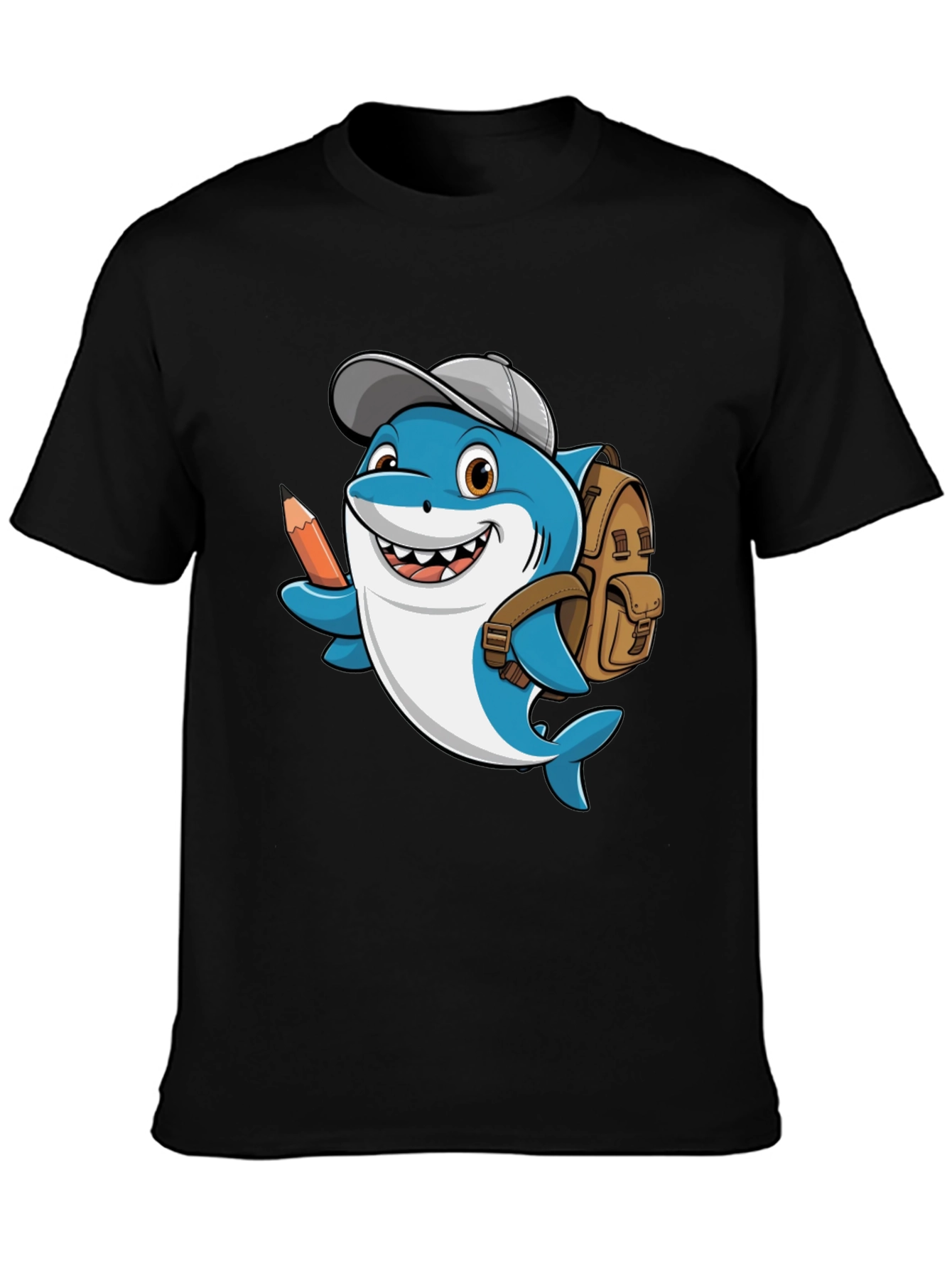Cartoon Shark School T-Shirt