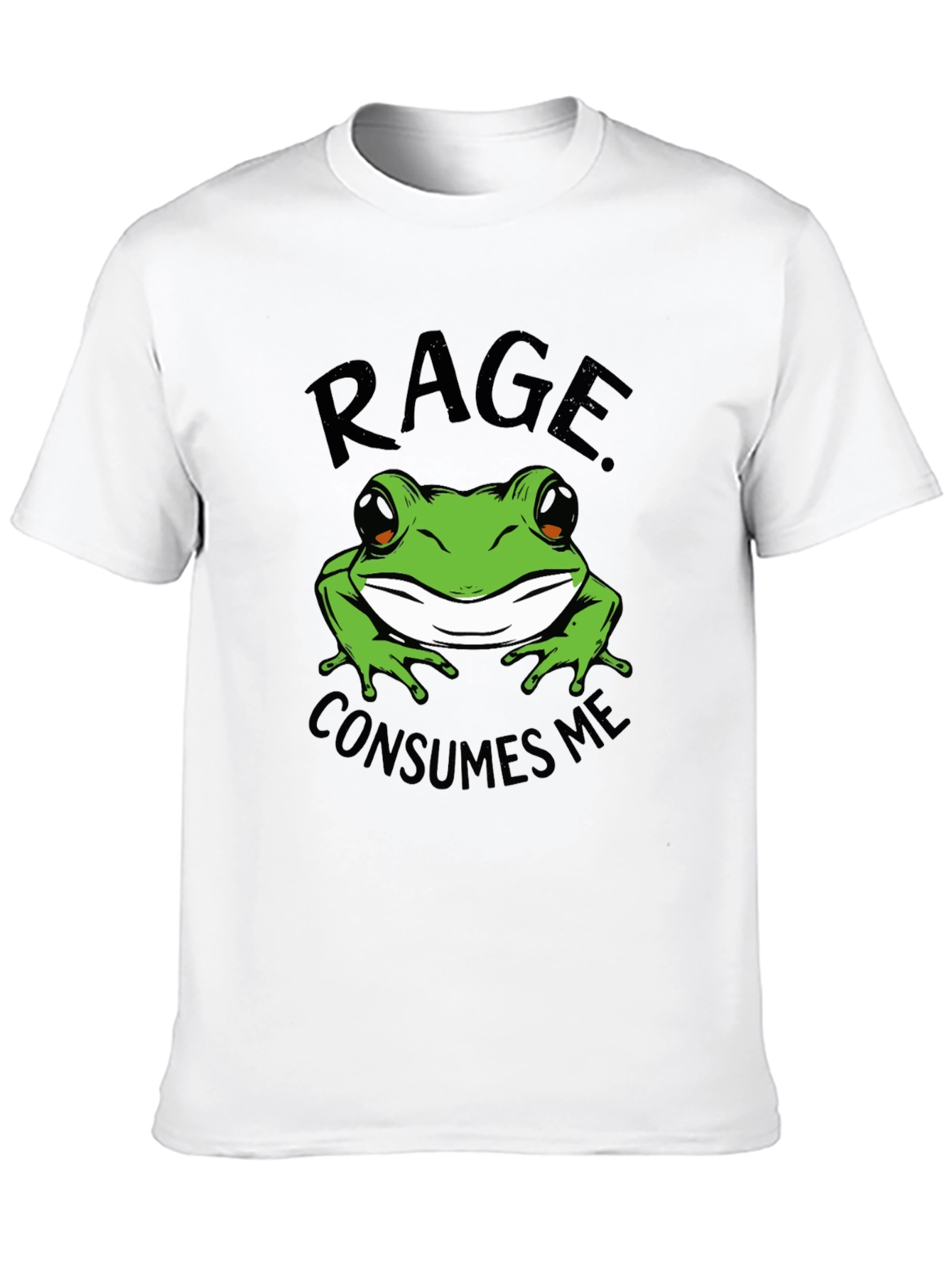 Rage Consumes Me Frog Graphic Tee - Black