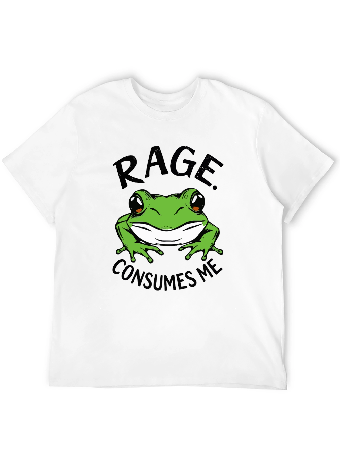 Rage Consumes Me Frog Graphic Tee - Black