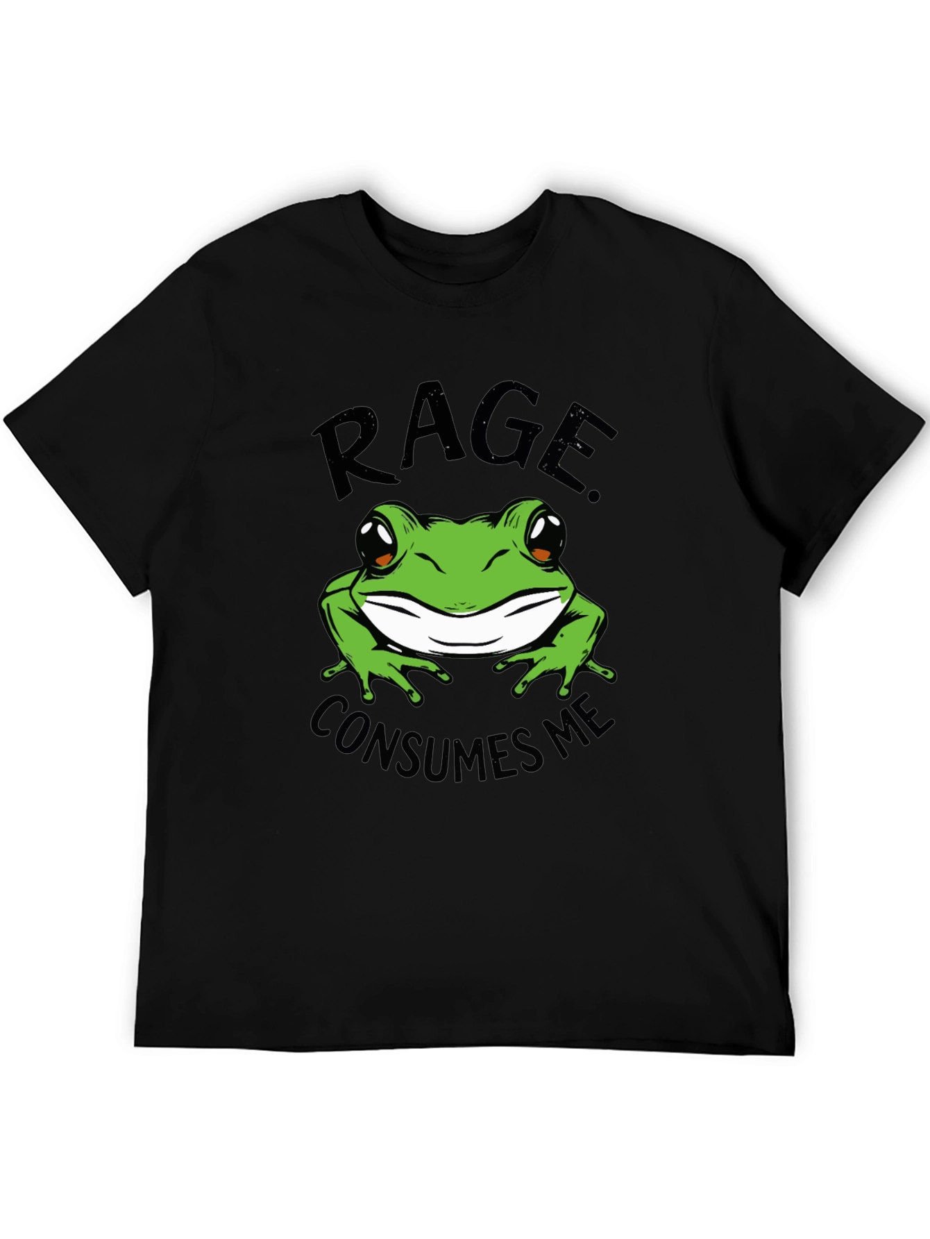 Rage Consumes Me Frog Graphic Tee - Black