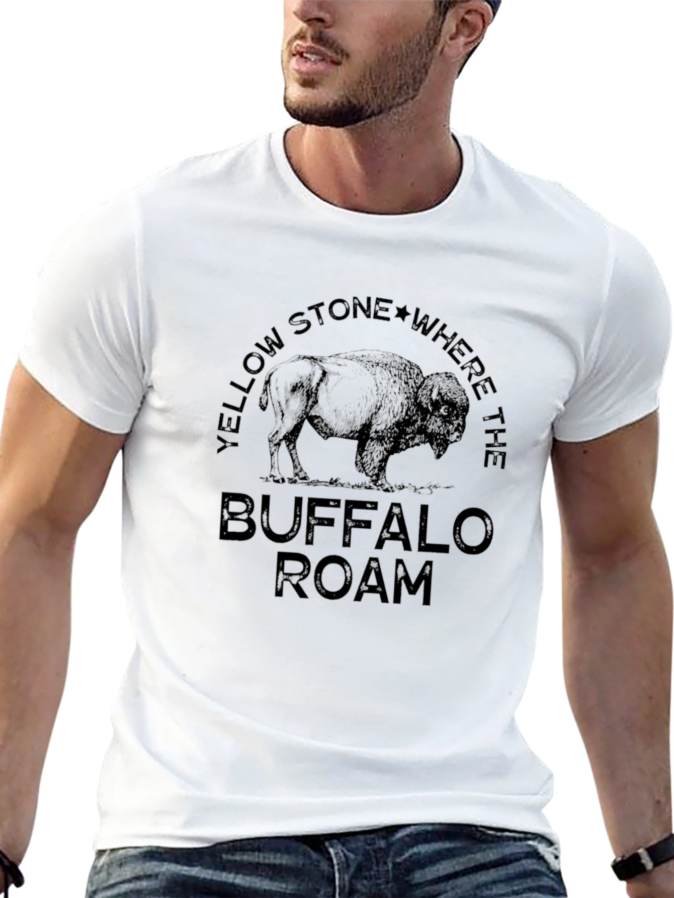 Yellowstone Buffalo Roam Black Graphic Tee