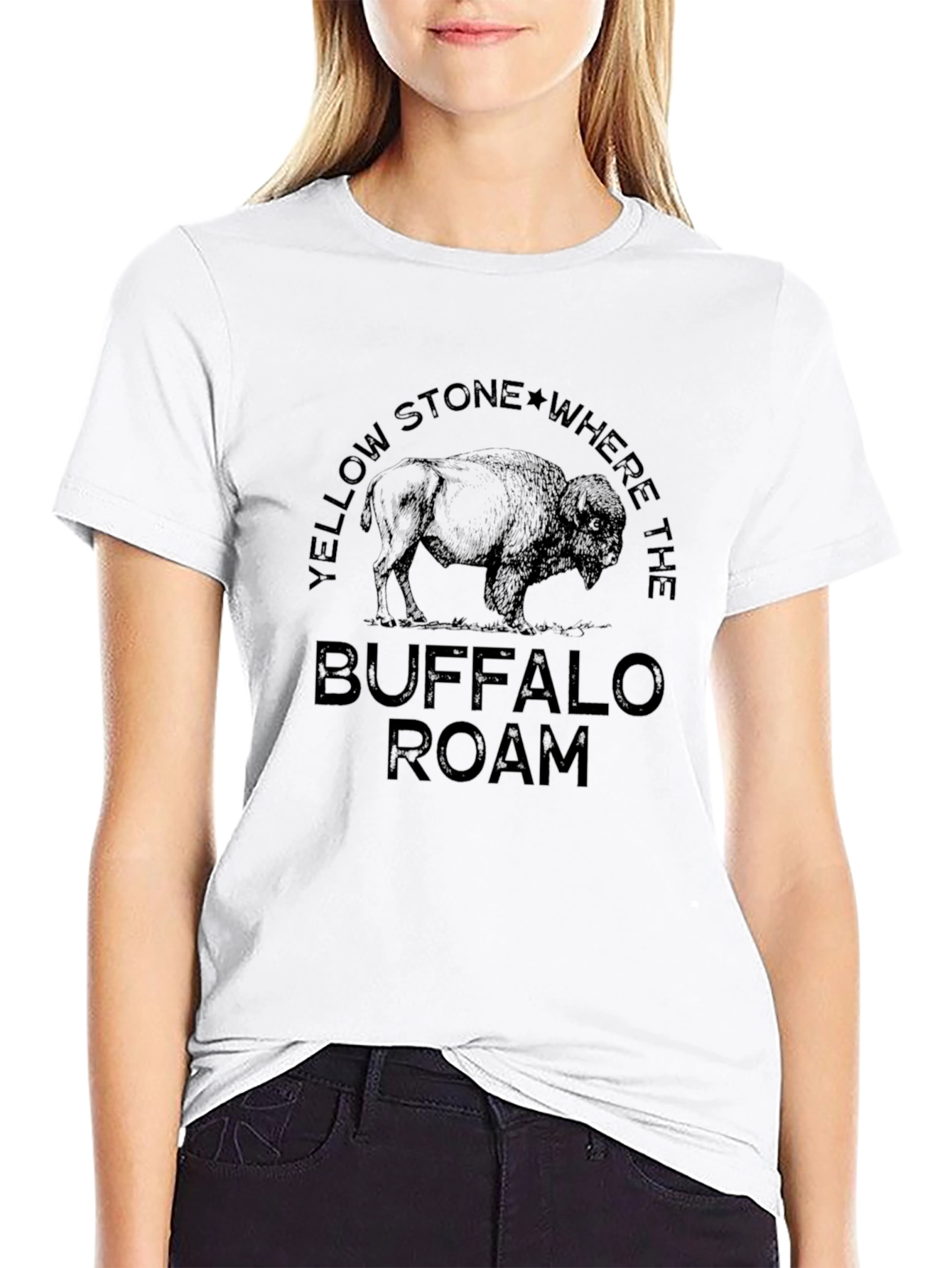 Yellowstone Buffalo Roam Black Graphic Tee