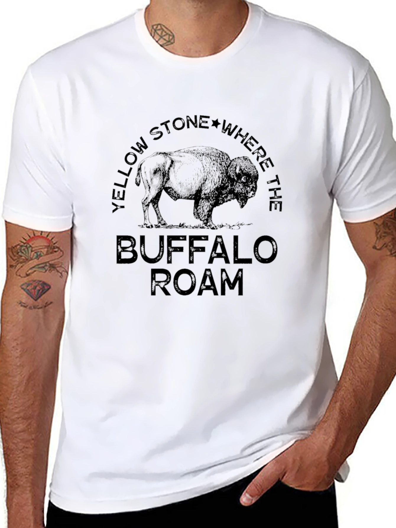 Yellowstone Buffalo Roam Black Graphic Tee