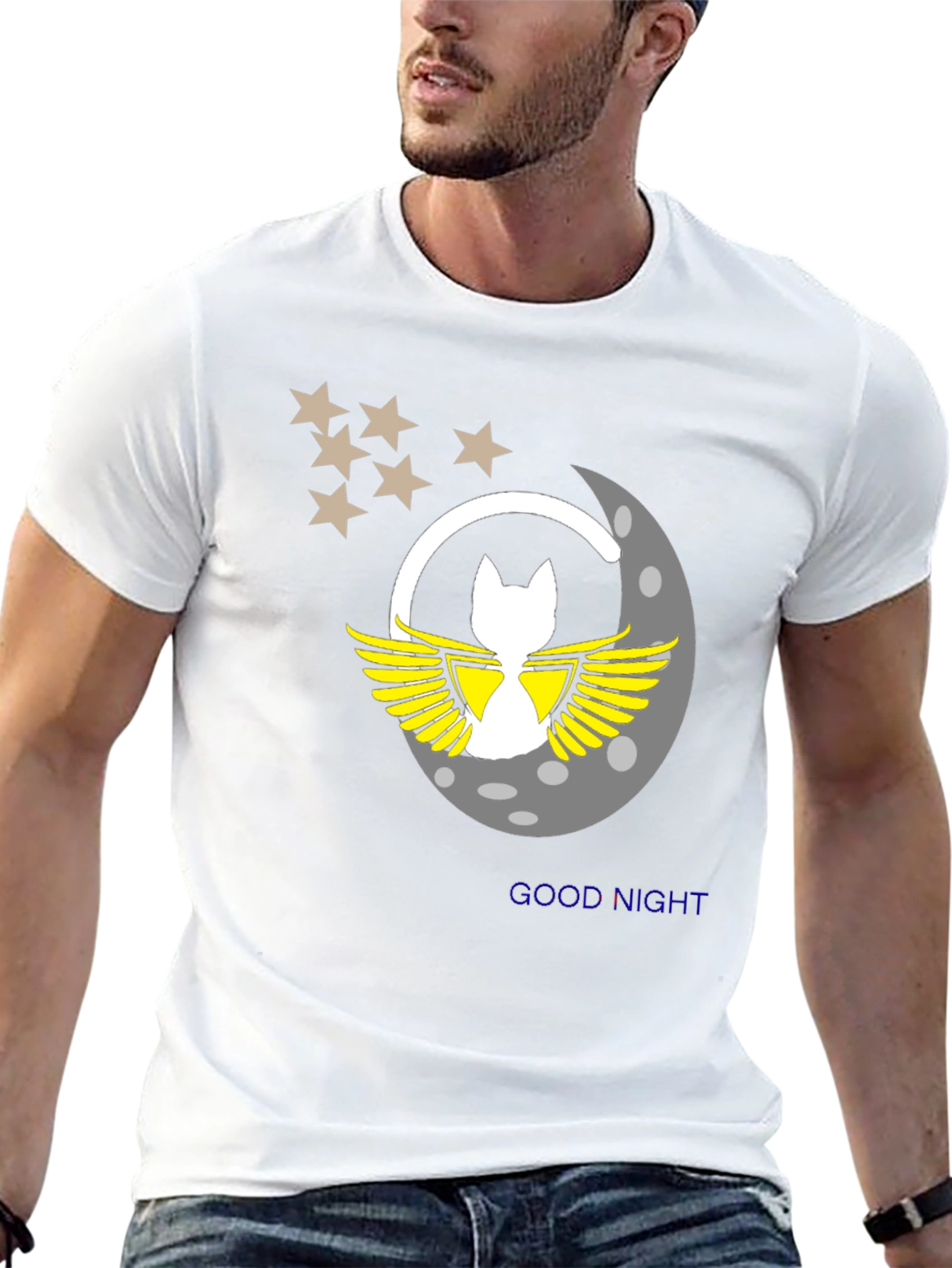 Good Night Moon Cat Graphic Tee