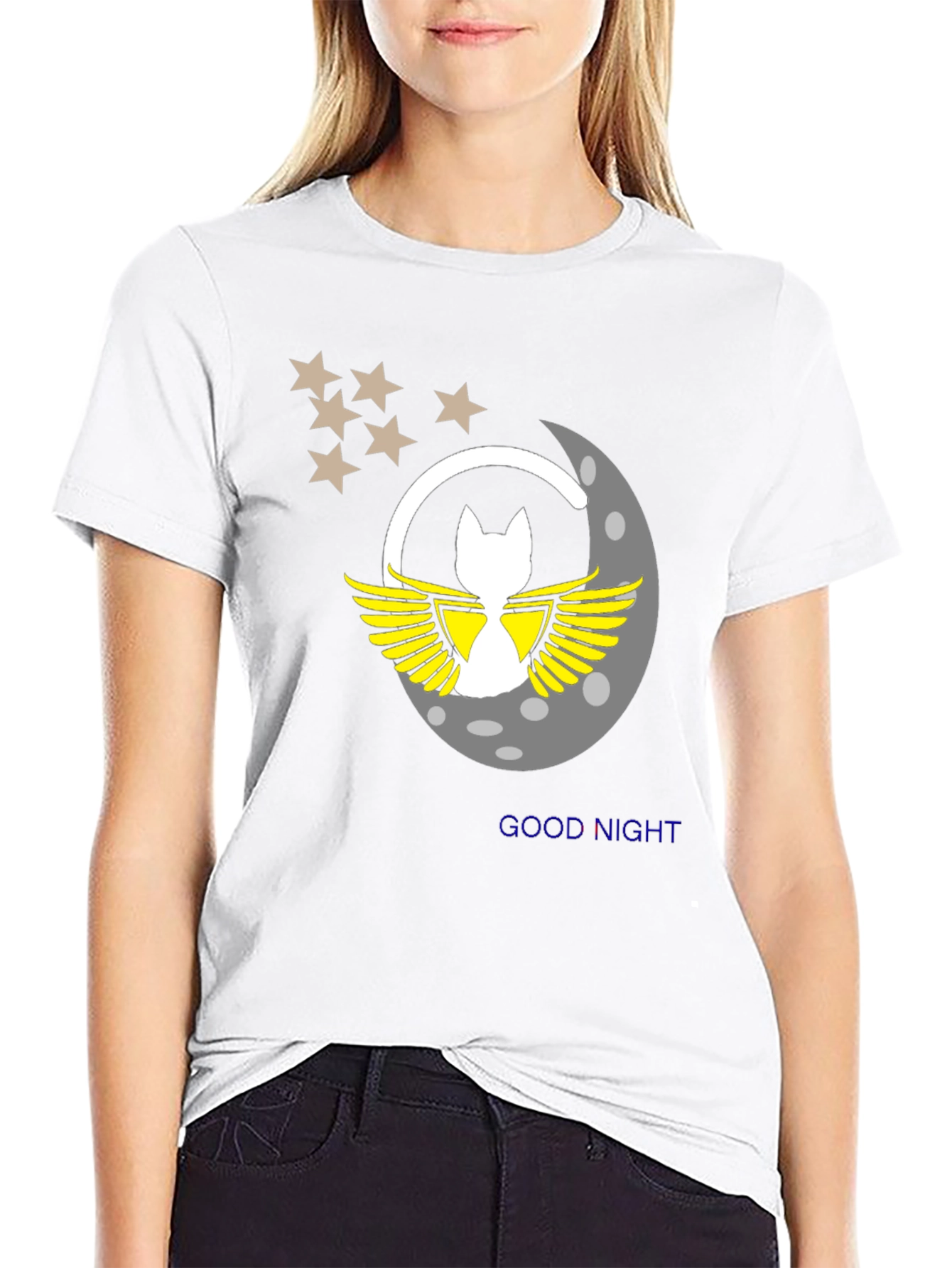 Good Night Moon Cat Graphic Tee